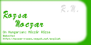 rozsa moczar business card