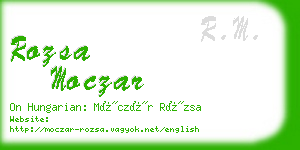 rozsa moczar business card